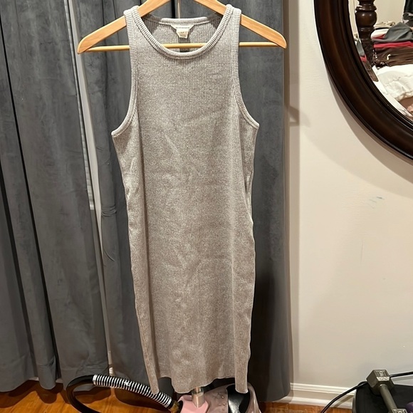 Club Monaco gray ribbed racerback tank dress - Picture 1 of 4